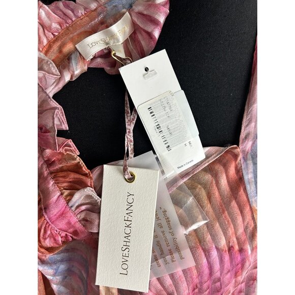 The Love Shack Fancy Women’s Willow Top Size Medium 100% Silk With Tags - Picture 5 of 6